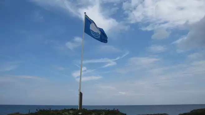 Det blå strandflag i Grenaa